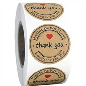 ป้ายสติ๊กเกอร์ขอบคุณคราฟท์