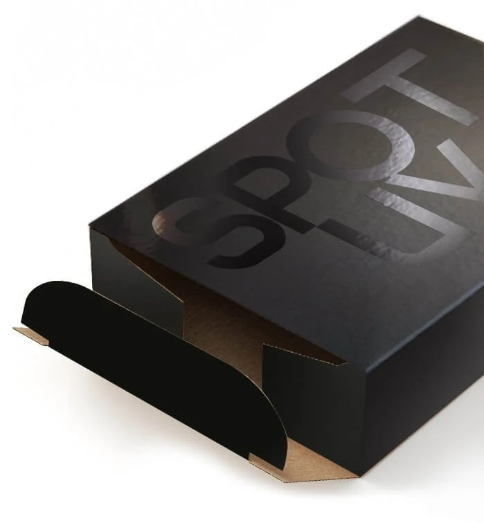 black box spot uv logo